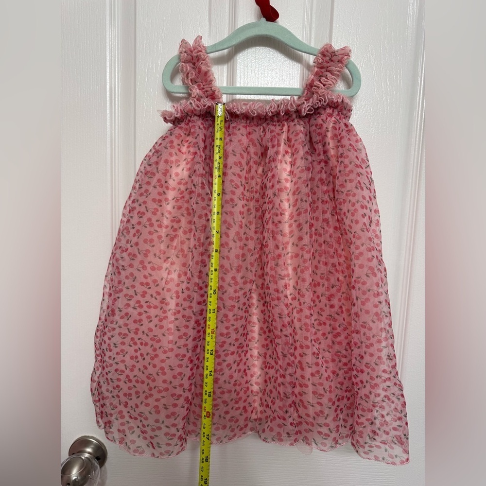 Rachel Riley London Pink Cherry Tulle Dress | Girls 4Y | NWT | Party Dress - Picture 7 of 7